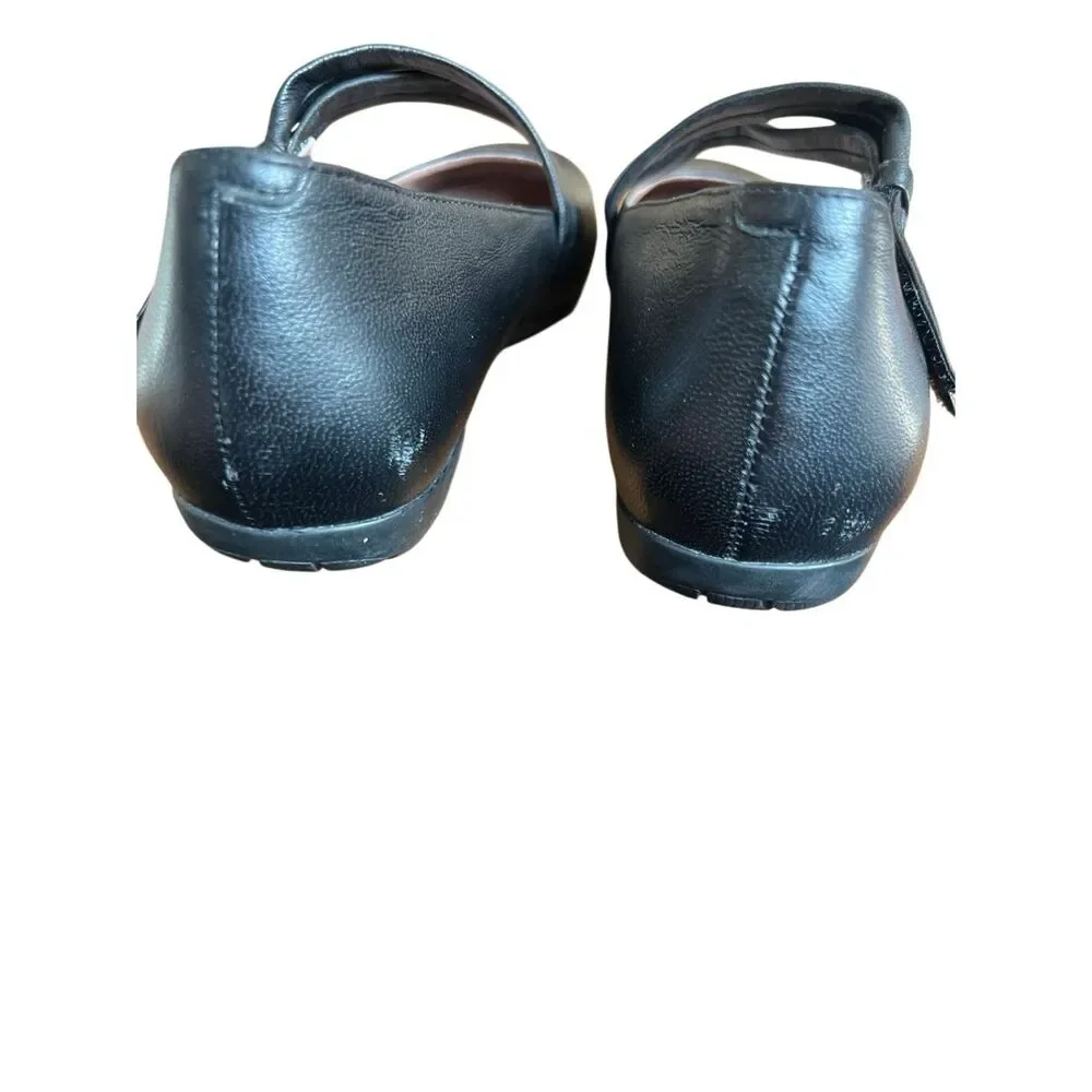 Abeo B.I.O.system Talia Mary Jane Flats Women 7.5 Black Leather Comfort